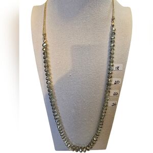 Chico's Irdescent Faceted Gray Glass.